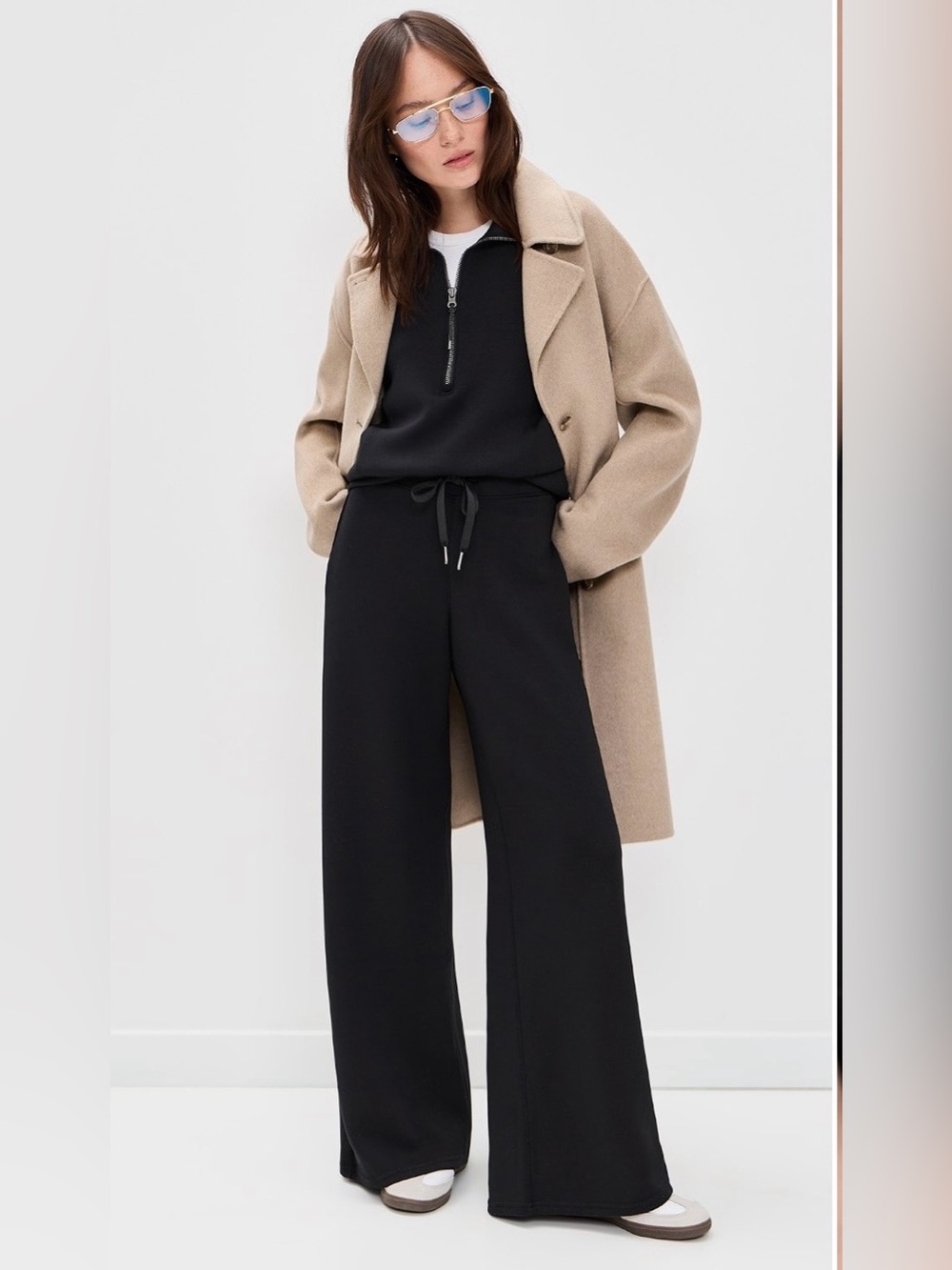 NWOT SPANX AirEssentials Wide Leg Pants Tall Black Size XL